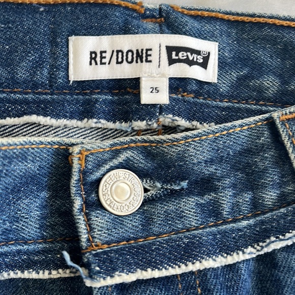 Re/done x Levi’s patchwork jeans! As seen on Gigi and Bella!! Size 25 high rise - Picture 9 of 16